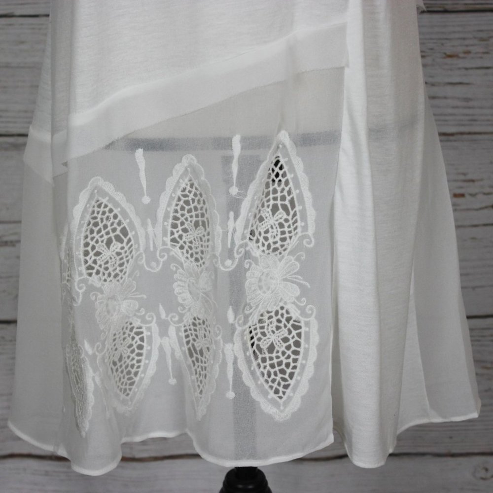 TRADED- NWT Monoreno White Swim Cover-Up Large - Picture 6 of 10
